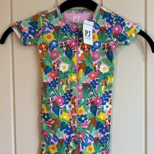 The Children's Place Floral Short Sleeve Footless One Piece